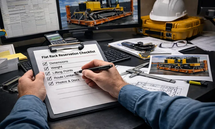 کانتینر Flat Rack چيست؟ راهنمای انتخاب، مهاربندی و حمل بارهای فوق سنگين و عريض 4 چک ليست انتخاب و سفارش فلت راک (قبل از رزرو) | پیمان کانتین