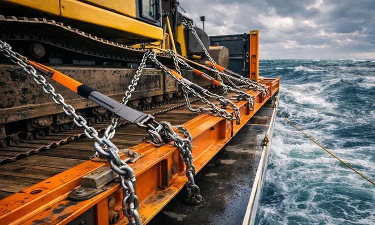 کانتینر Flat Rack چيست؟ راهنمای انتخاب، مهاربندی و حمل بارهای فوق سنگين و عريض 3 اصول مهاربندی (Lashing) روی فلت راک که بايد اجرا شود | پیمان کانتین